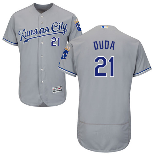Royals #21 Lucas Duda Grey Flexbase Authentic Collection Stitched MLB Jersey - Click Image to Close